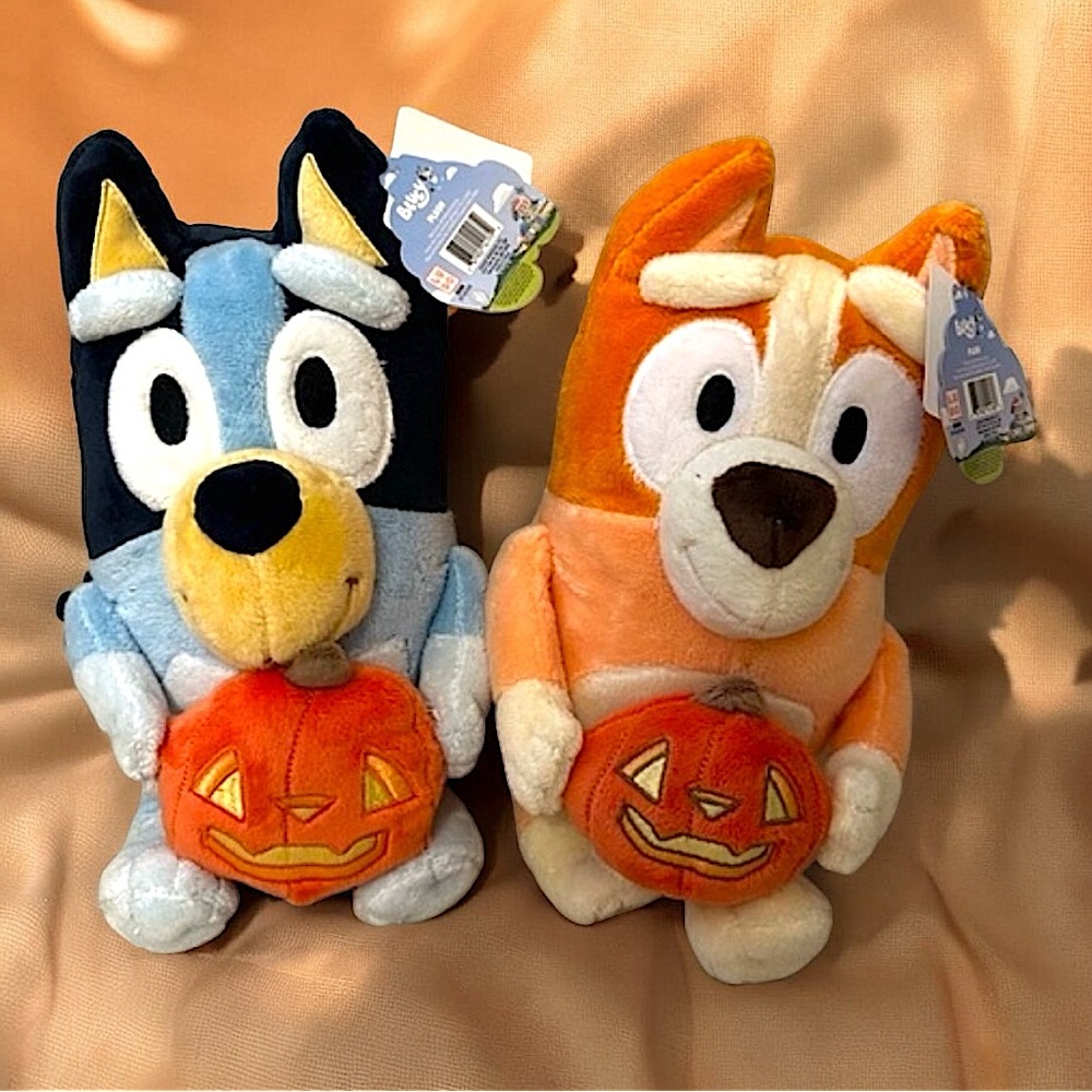 Bluey & Bingo - Halloween Pumpkin Jack-o’-lantern Plush 12”